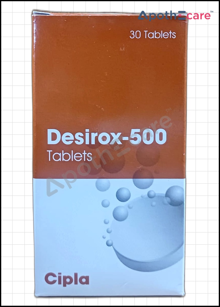 Desirox 500mg Tablet Used to Treat Chronic Iron Overload, Non-Transfusion-Dependent Thalassemia Syndromes