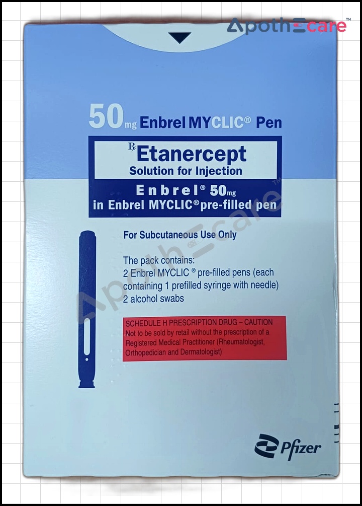 Enbrel 50mg Injection Used to Treat Rheumatoid Arthritis, Psoriatic Arthritis