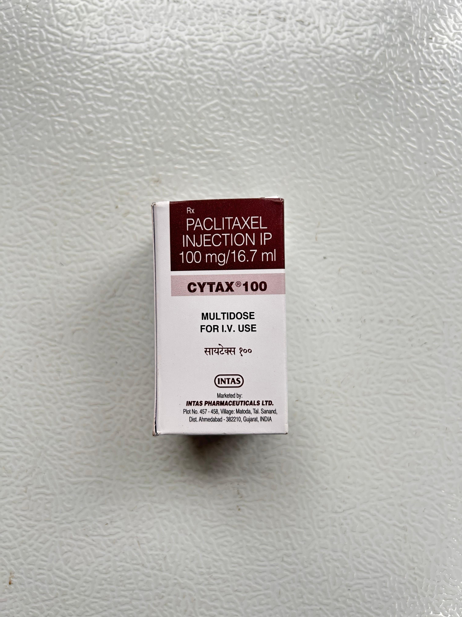 Cytax 100mg Injection is used to treat lung cancer, ovarian cancer, and breast cancer.